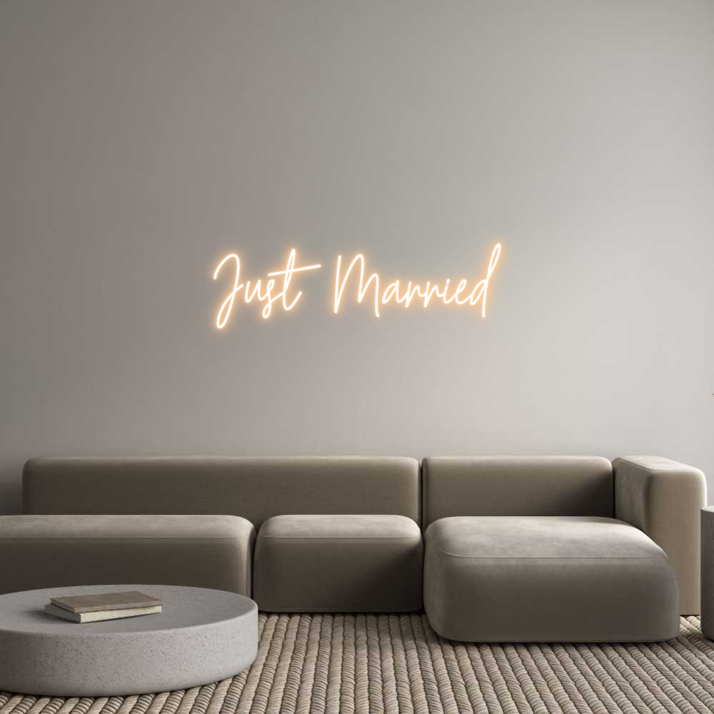 Custom Neon Text - Just Married