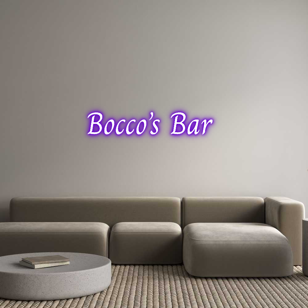 Custom Neon Text - Bocco’s Bar