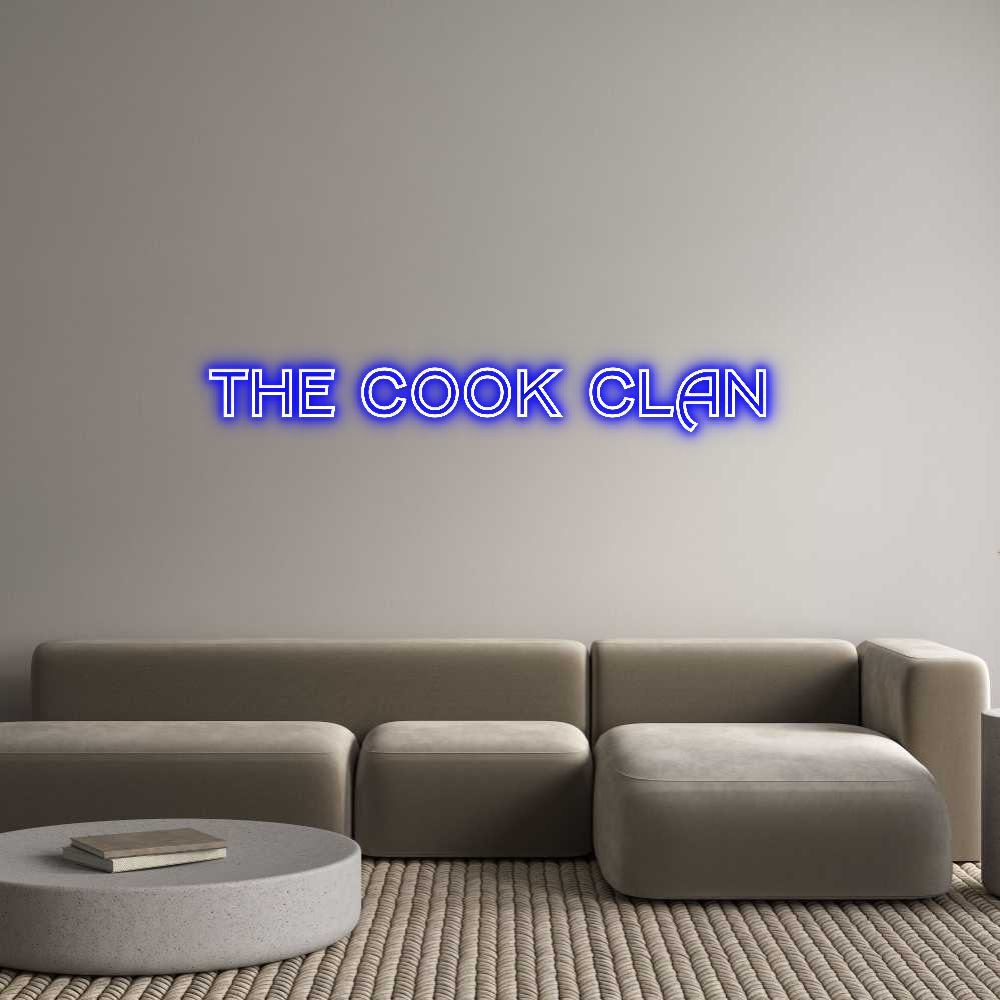 Custom Neon Text- THE COOK CLAN