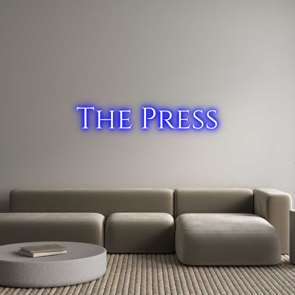 Custom Neon Text - The Press