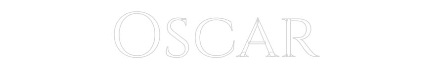 Custom Neon Text - Oscar