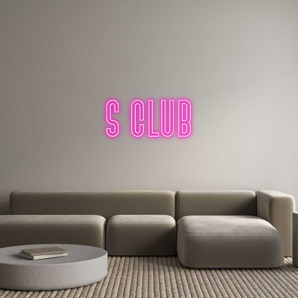 Custom Neon Text- S Club