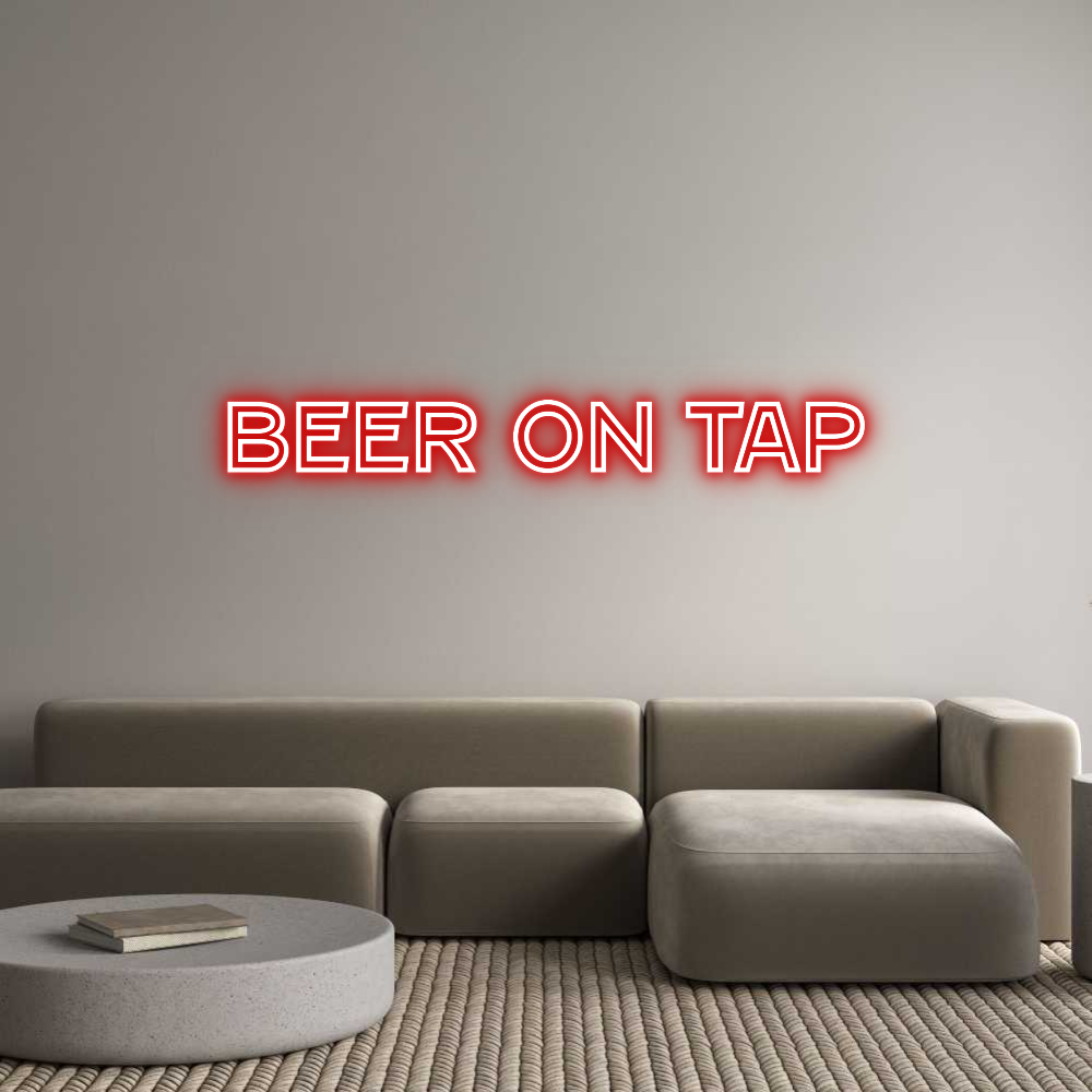 Custom Neon Text- Beer on Tap