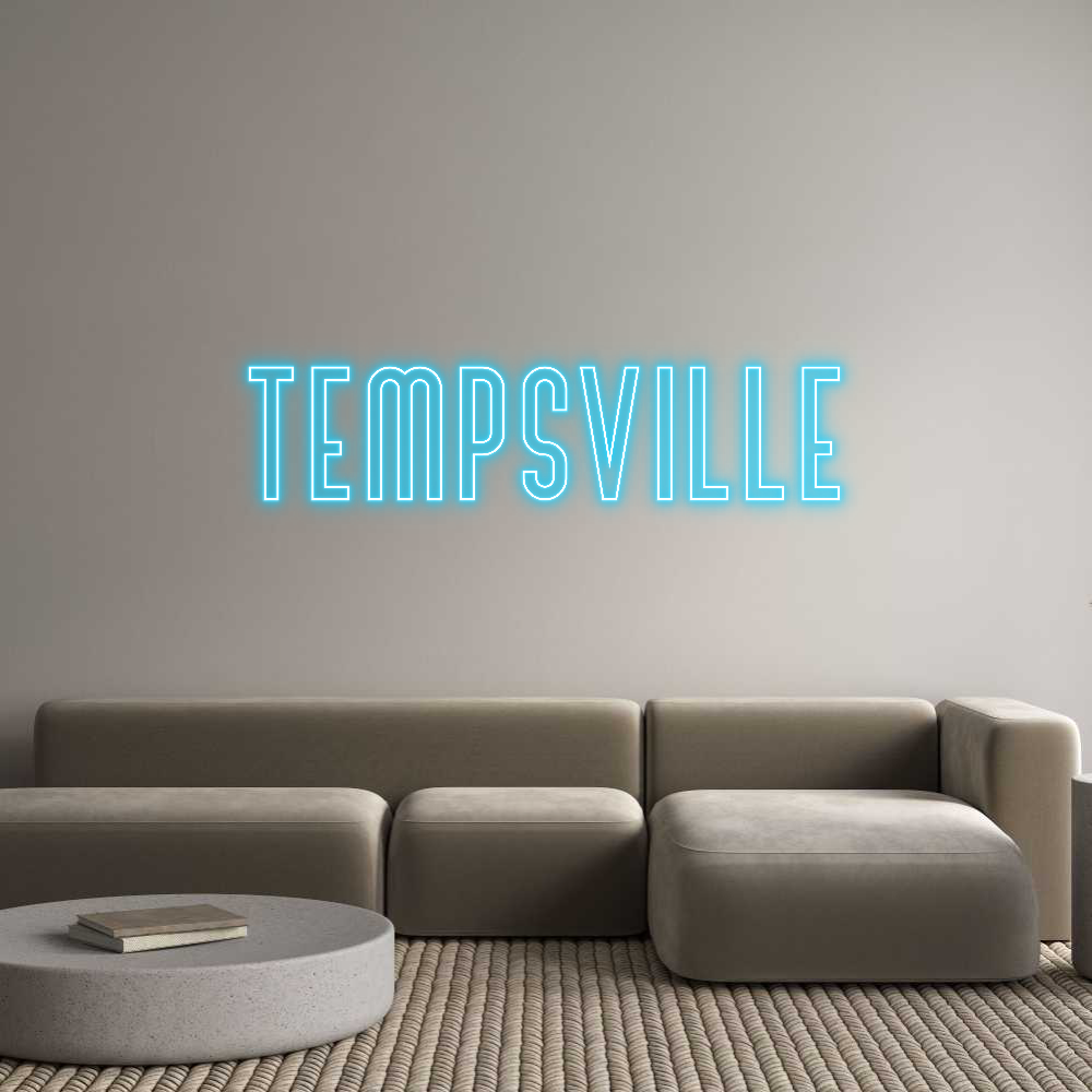 Custom Neon Text - TEMPSVILLE