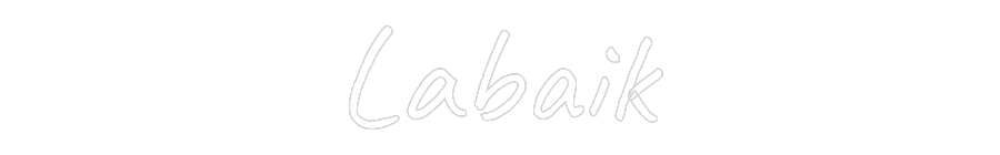 Custom Neon Text - Labaik
