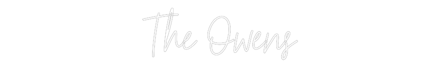 Custom Neon Text- The Owens