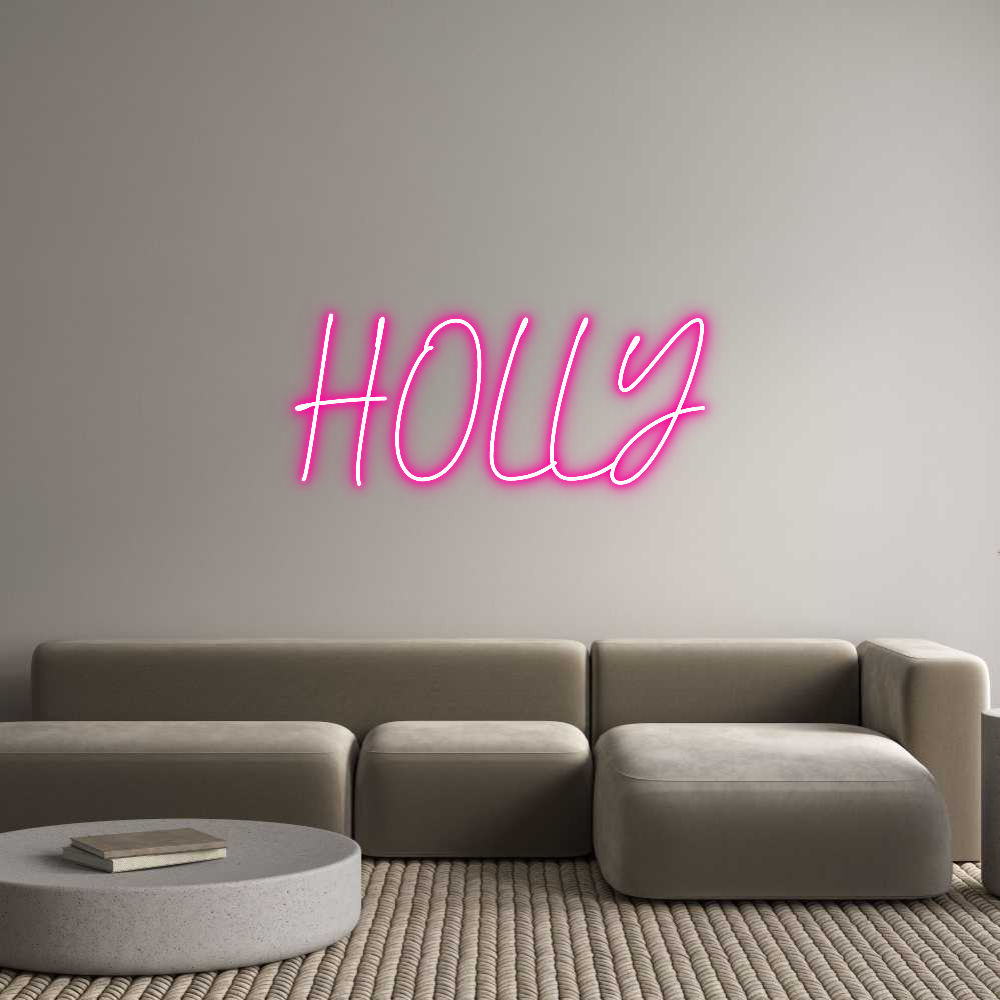 Custom Neon Text - HOLLY