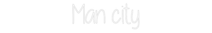 Custom Neon Text - Man city