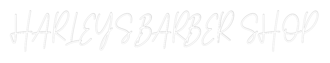 Custom Neon Text - HARLEYS BARBE...