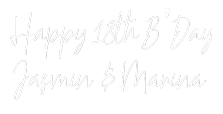 Custom Neon Text - Happy 18th B’...
