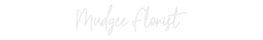 Custom Neon Text - Mudgee Florist