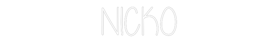 Custom Neon Text - NICKO