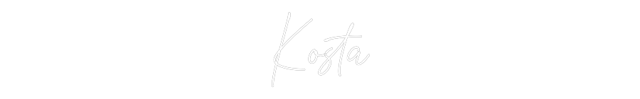 Custom Neon Text - Kosta
