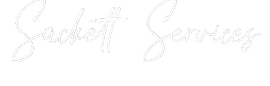 Custom Neon Text - Sackett Servi...