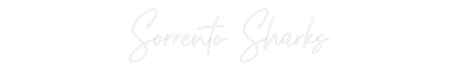 Custom Neon Text - Sorrento Sharks