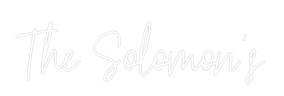 Custom Neon Text - The Solomon's