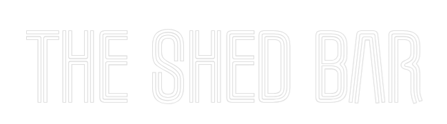 Custom Neon Text - The shed bar