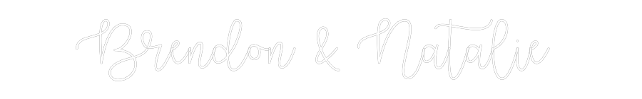 Custom Neon Text - Brendon & Nat...