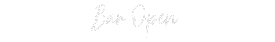 Custom Neon Text - Bar Open