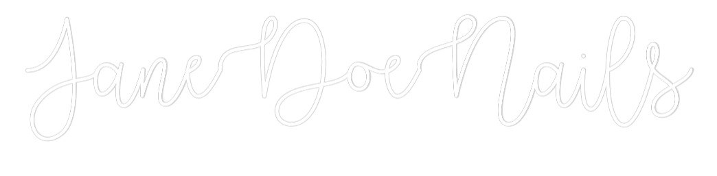 Custom Neon Text - JaneDoeNails