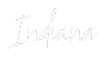 Custom Neon Text - Indiana