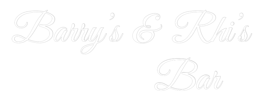 Custom Neon Text - Barry’s & Rhi...
