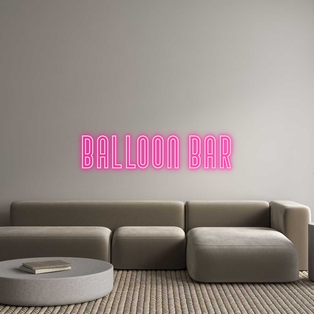 Custom Neon Text - BALLOON BAR