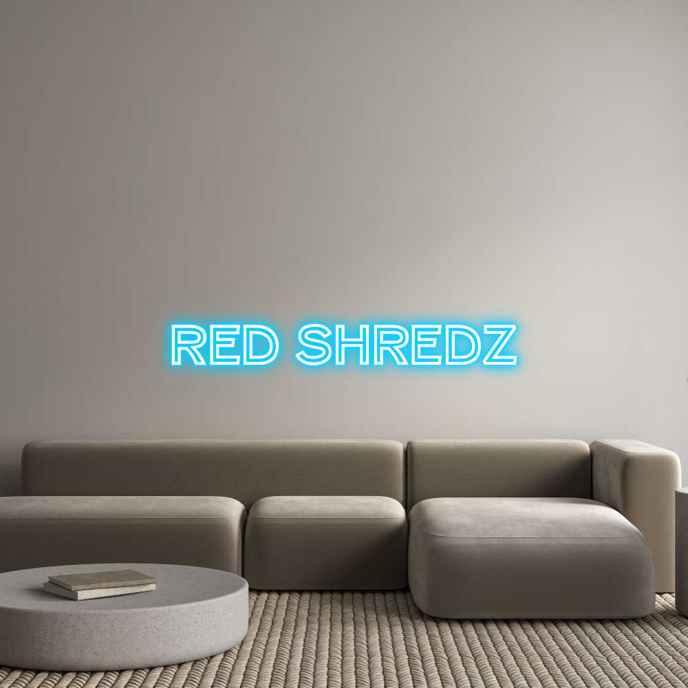 Custom Neon Text - RED SHREDZ