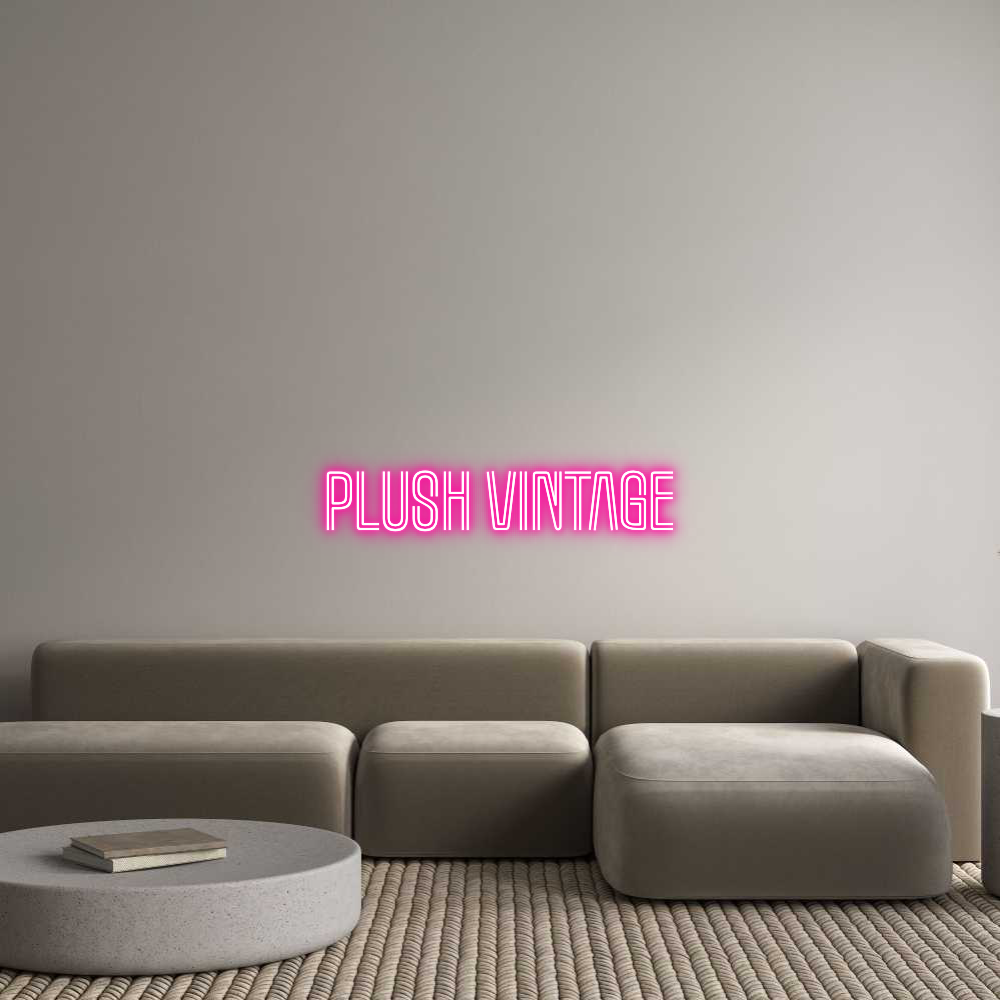 Custom Neon Text - Plush Vintage
