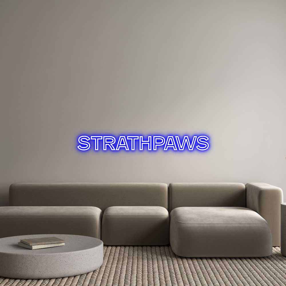 Custom Neon Text - Strathpaws