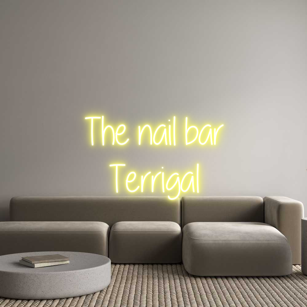 Custom Neon Text - The nail bar ...