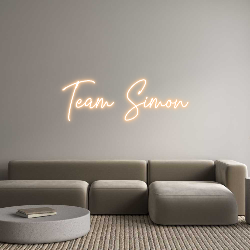 Custom Neon Text - Team Simon