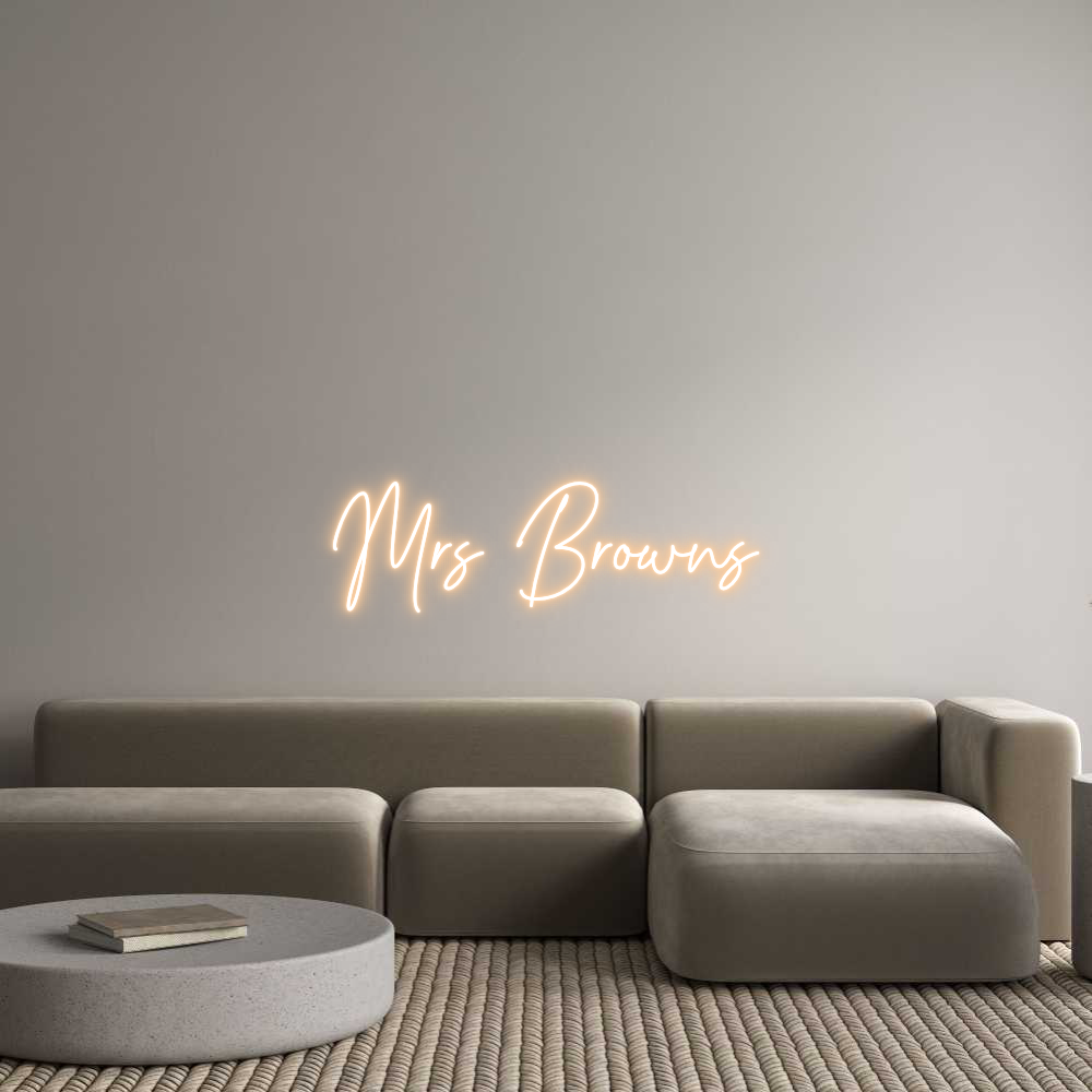 Custom Neon Text - Mrs Browns