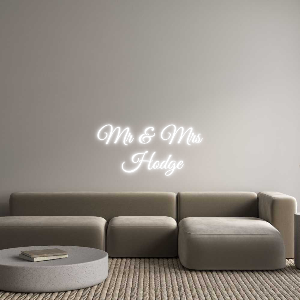 Custom Neon Text - Mr & Mrs
Ho...