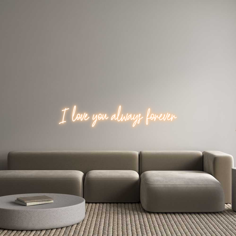 Custom Neon Text - I love you al...