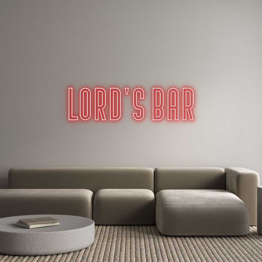 Custom Neon Text - Lord's Bar