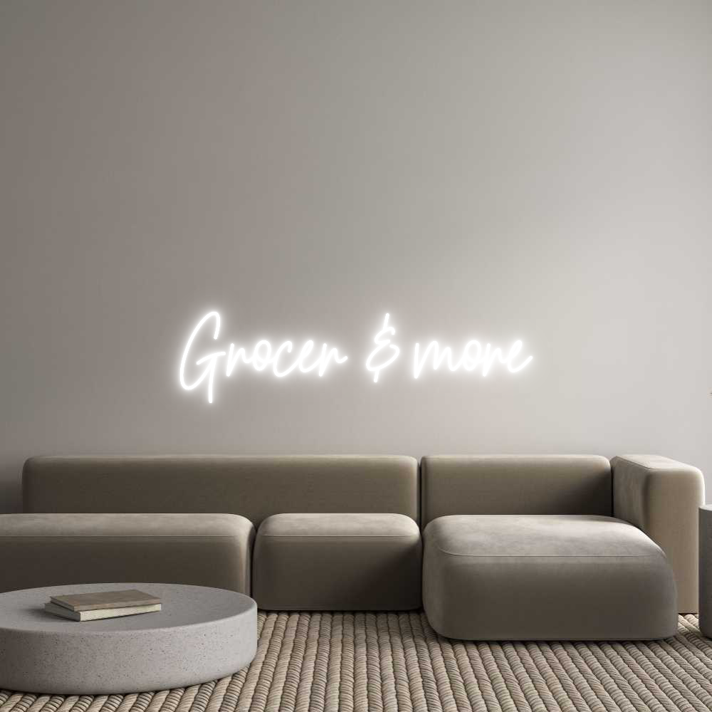 Custom Neon Text - Grocer & more