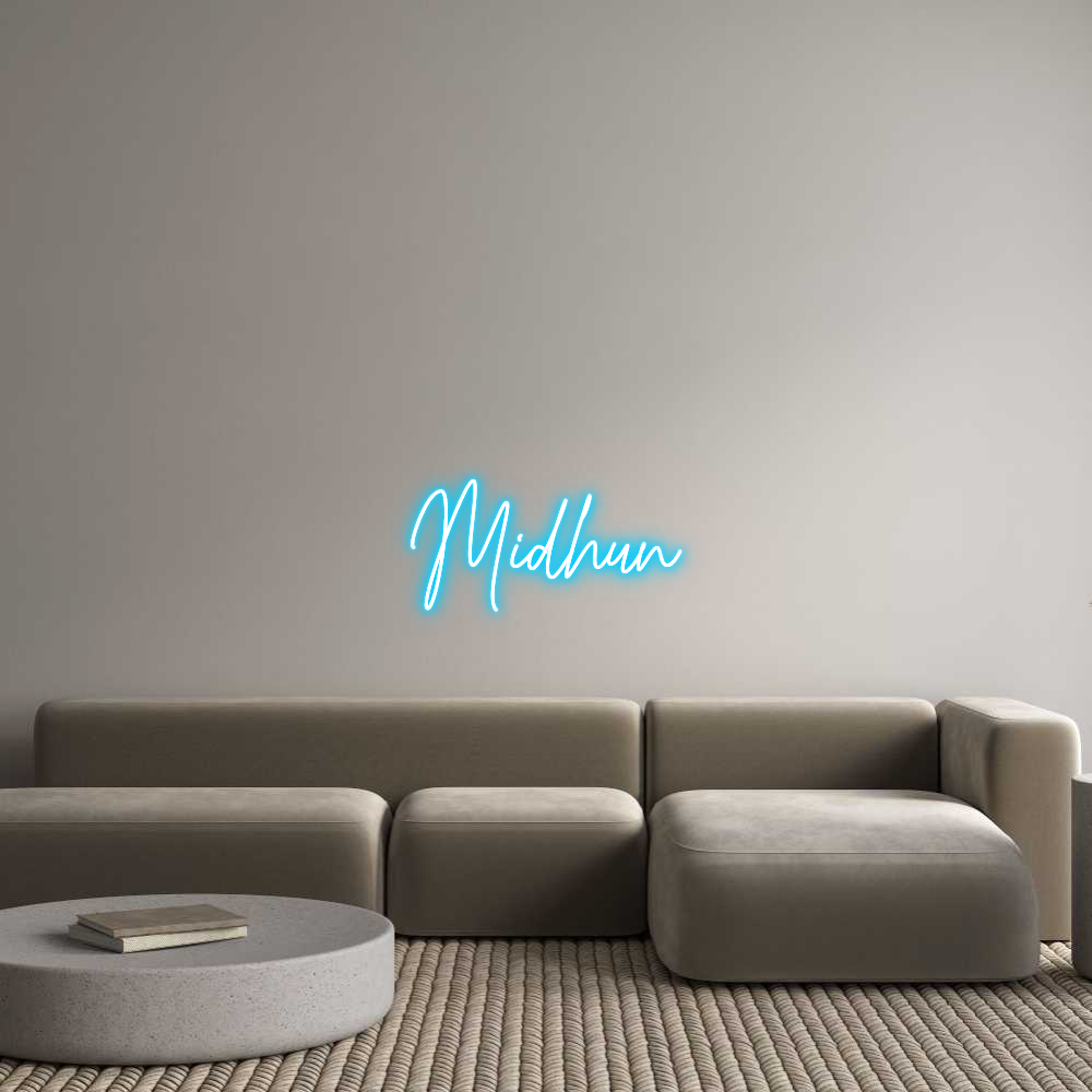 Custom Neon Text - Midhun