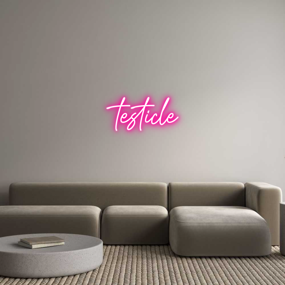 Custom Neon Text - testicle