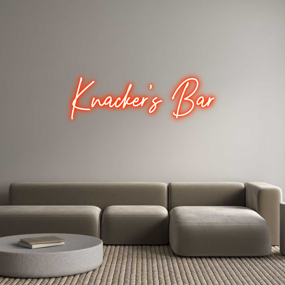 Custom Neon Text - Knacker's Bar