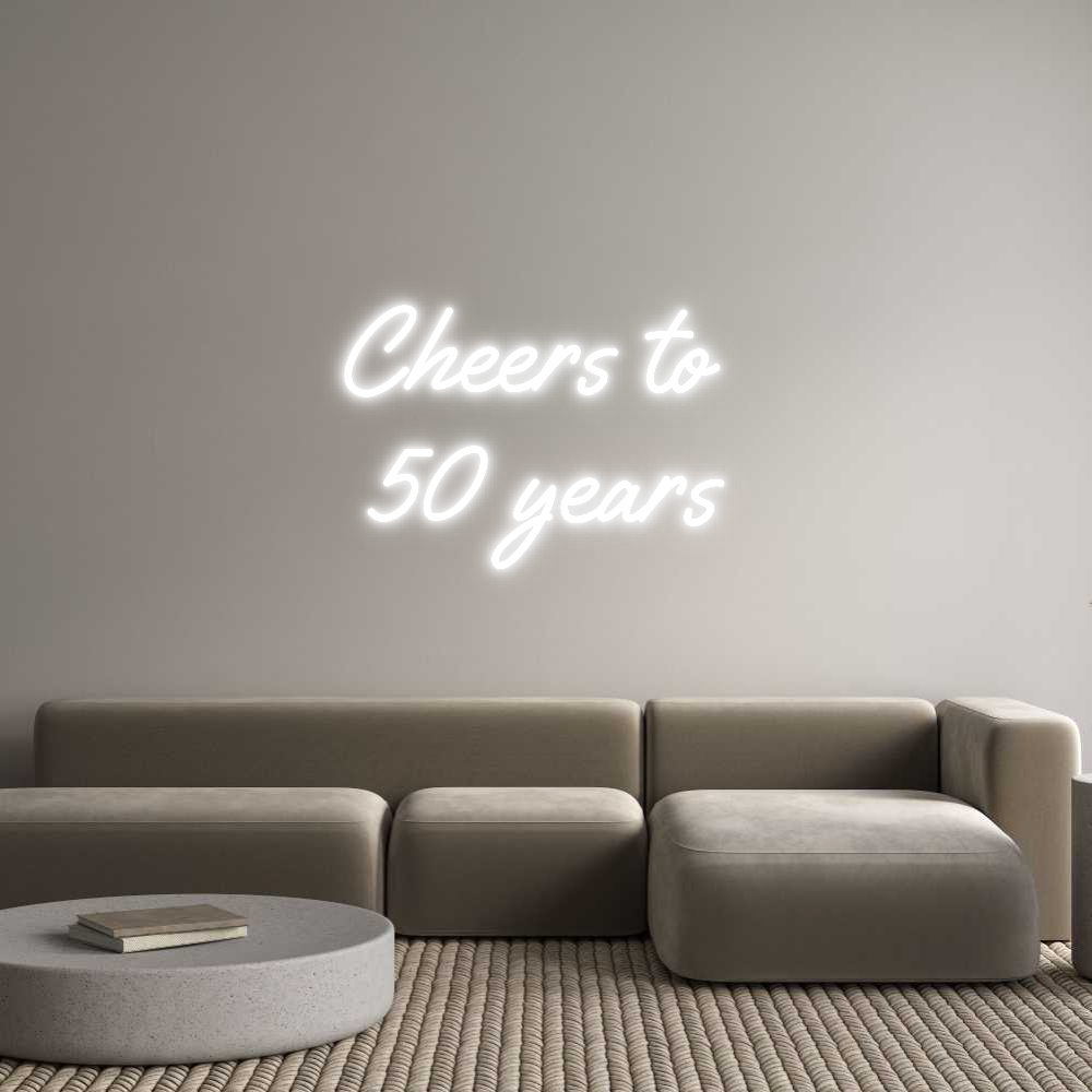 Custom Neon Text - Cheers to
5...