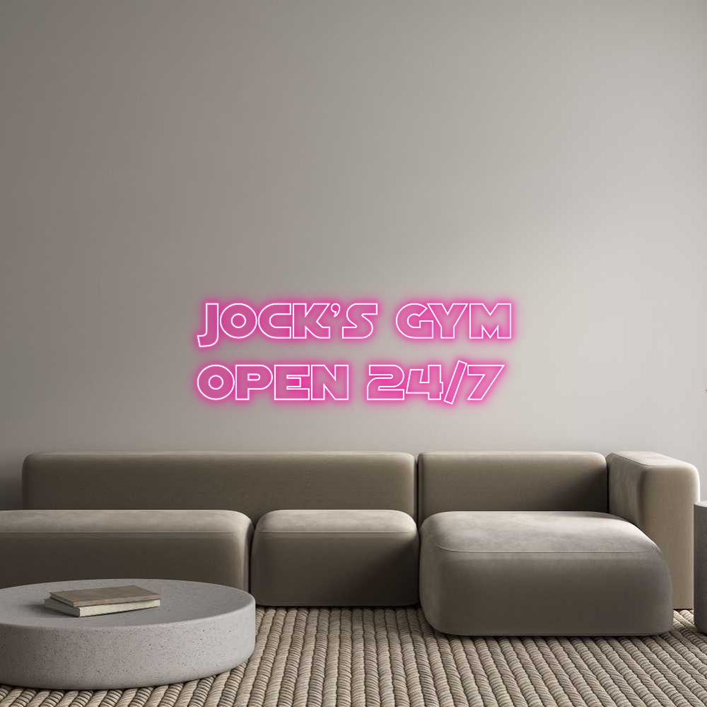 Custom Neon Text - Jock’s Gym
O...
