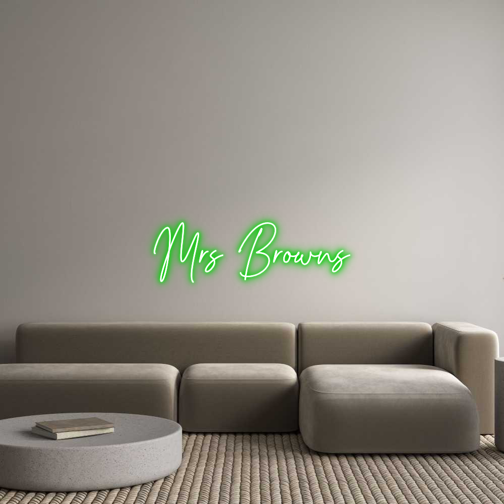 Custom Neon Text - Mrs Browns