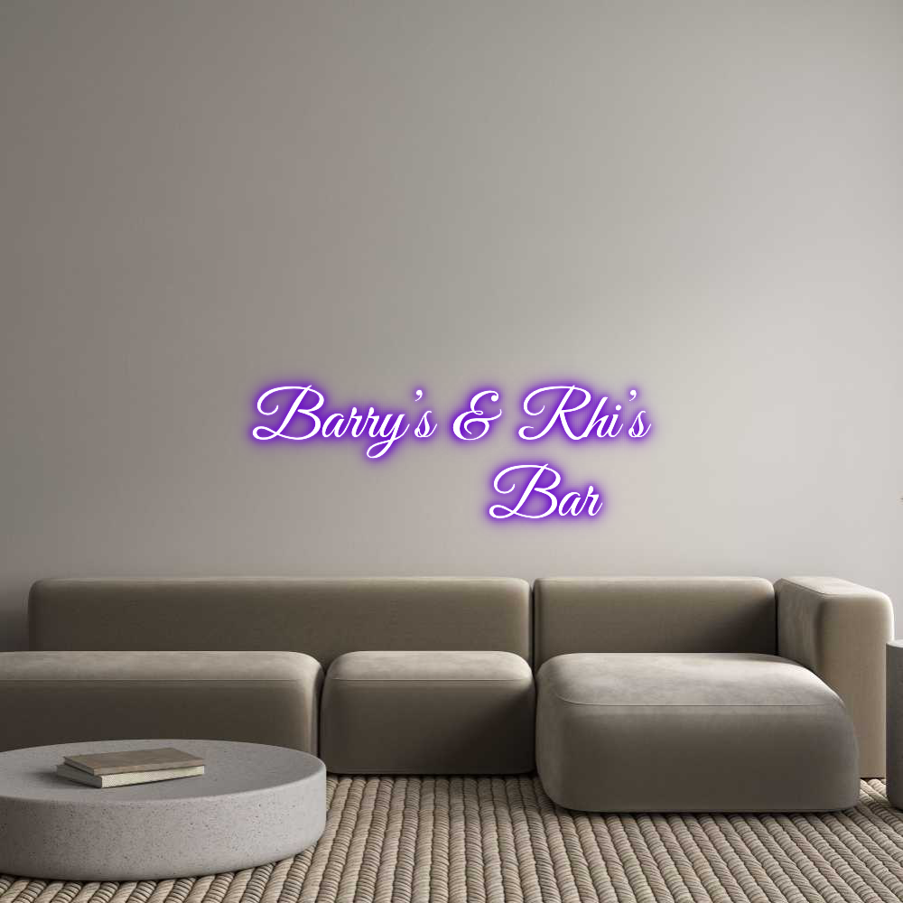 Custom Neon Text - Barry’s & Rhi...