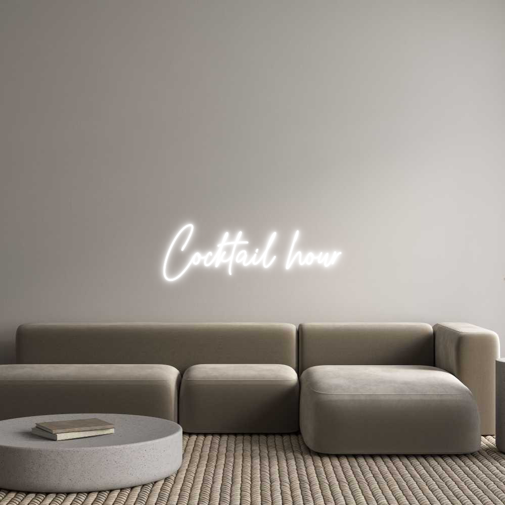 Custom Neon Text - Cocktail hour