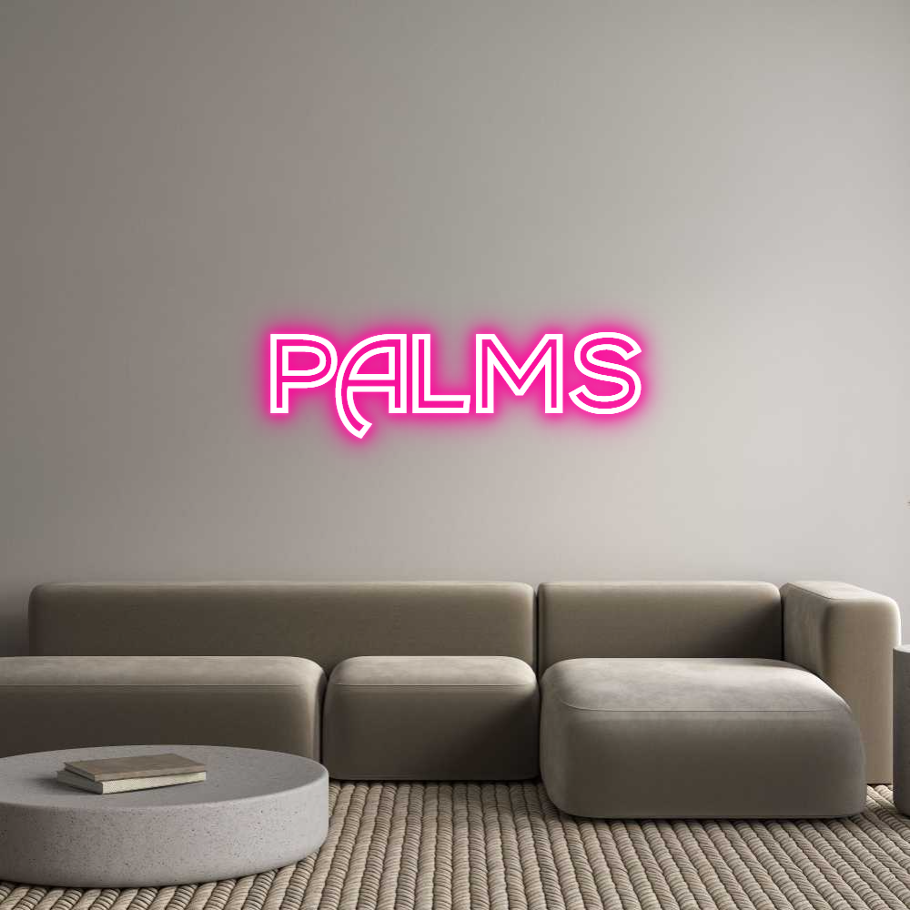 Custom Neon Text - PALMS