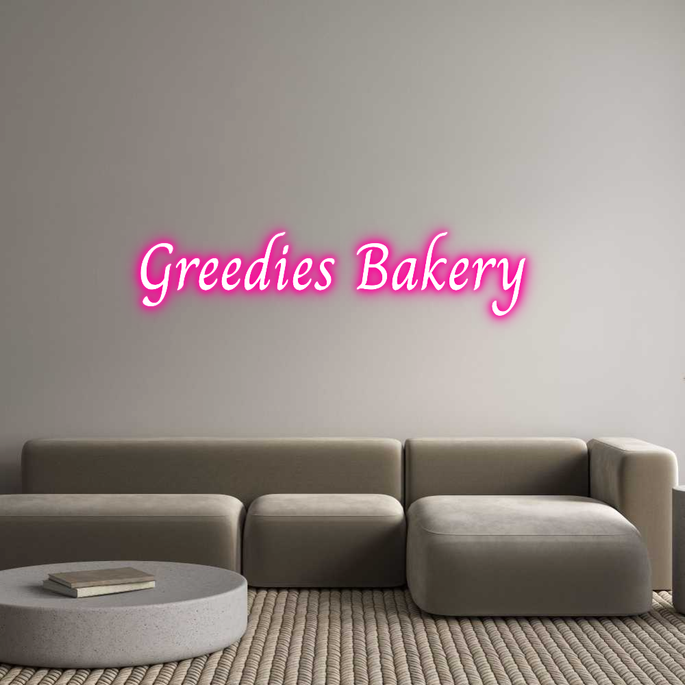 Custom Neon Text - Greedies Bake...