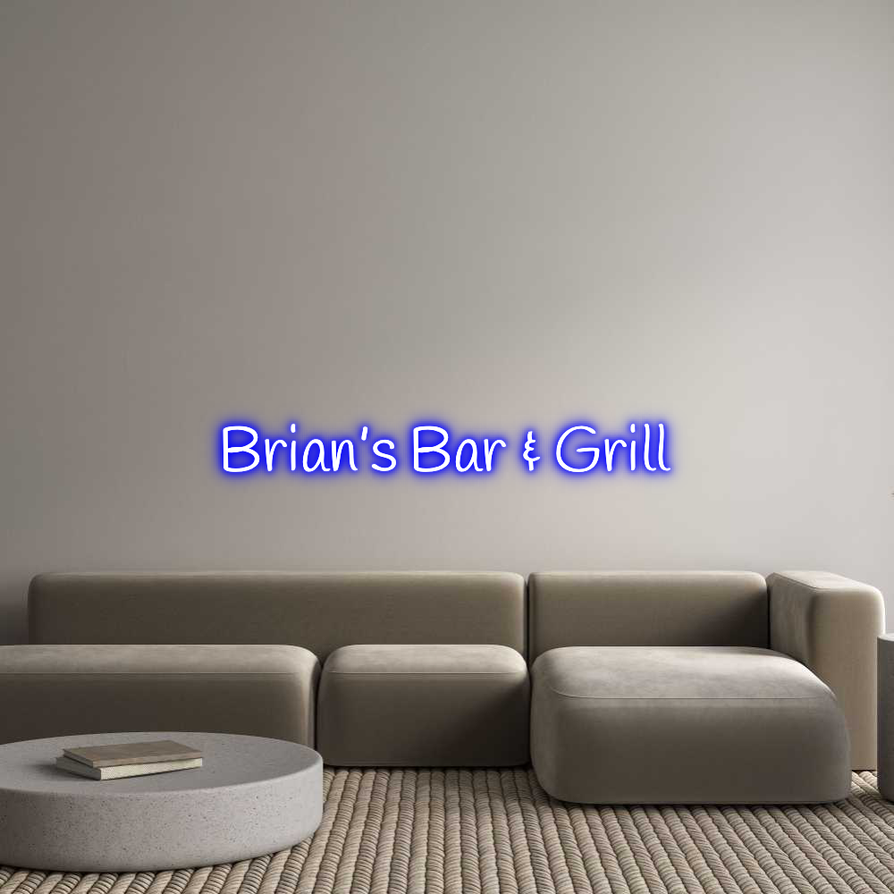 Custom Neon Text - Brian’s Bar &...
