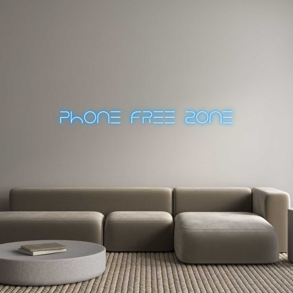 Custom Neon Text - Phone Free Zone