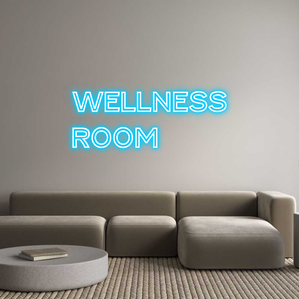 Custom Neon Text - WELLNESS
room